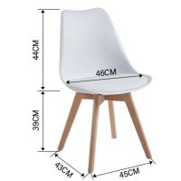 Mesa de comedor Phoenix negro,sillas de comedor idmarket lote 6,silla de cocina juego de 4
