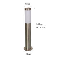 Lámparas de acero inoxidable modernas para césped, luz Led negra para exteriores, resistente al agua, para camino de jardín y paisaje, 45cm, 60cm - details 1