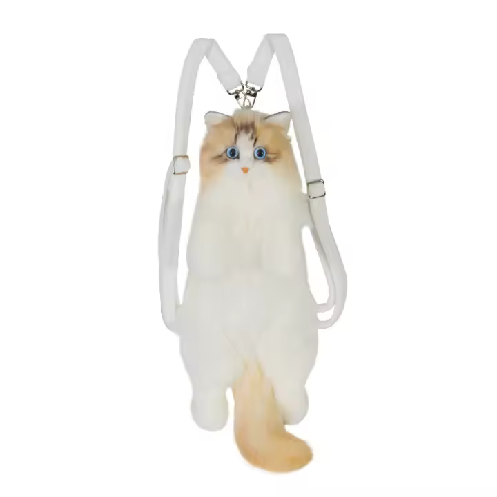 Nueva muñeca de celebridad de Internet linda muñeca con patrón de llama de gato montés juguete de peluche bolsa de gato de simulación - 1