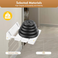 Asiento de ducha plegable de 90 °, taburete de baño montado en la pared, máx. 130kg/286,6 lbs, 32x34cm/12,6x13,38 pulgadas, blanco - details 2