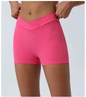 Pantalones cortos deportivos para mujeres con cintura cruzada y levantamiento de glúteos ideal para yoga y fitness tipo Triad Pantalones de gimnasio para correr al aire libre material de nylon temporada aplicable de primavera hasta verano - details 6