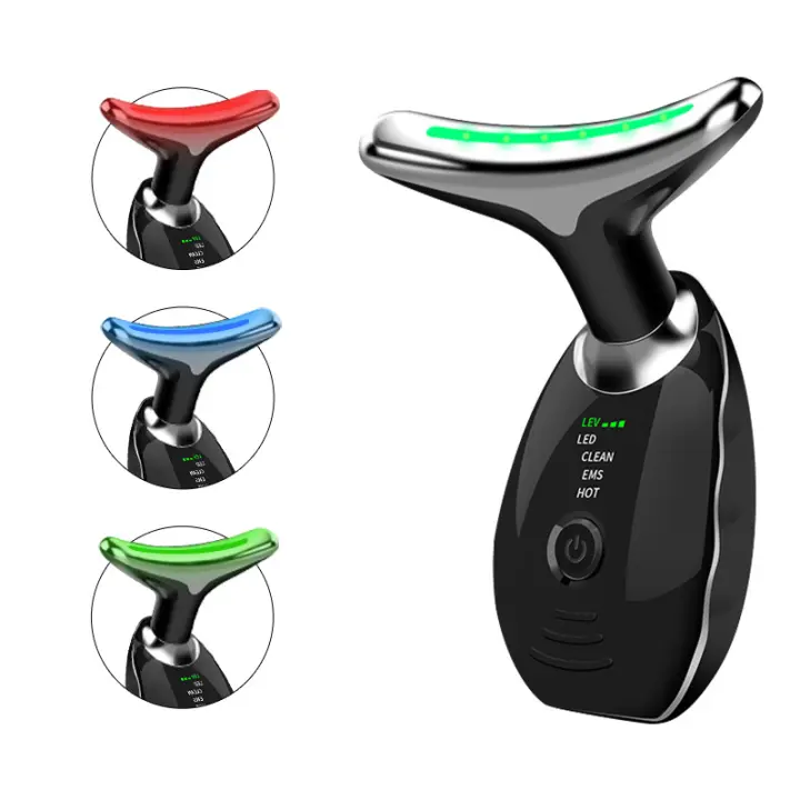 Masajeador Facial Terapia de Luz Roja, 3 Modos de Masaje, Vibración y Calor para Cuidado de la Piel - 1