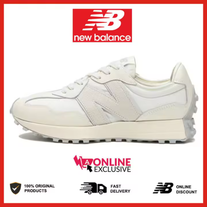 NB 327 Blanco para mujeres y hombres Zapatillas para correr Zapatillas deportivas originales 【VENTA CALIENTE】 apliques LETEN - 1
