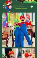Espectáculo de disfraces de Halloween cosplay trajes para adultos y niños, Mario super mario, espectáculo infantil de padres e hijos - details 6