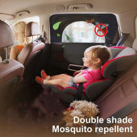 Cubierta de Sol para Ventana Delantera y Trasera de Coche Nueva Protección UV de Doble Capa con Cierre de Cremallera Lining Anti-Mosquito para Ventana Lateral - details 4