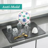 Mantel Individual de barra de diatomita multicolor, mantel individual antideslizante absorbente de secado rápido, escurridor de platos, 1 ud. - details 5