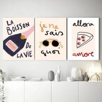 Pintura Nórdica de Moda en Lienzo de JUBEER con Póster de Labios Rojos y Tacones Altos para Decoración de Salón de Estilo Contemporáneo - details 3
