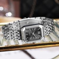Nuevo Reloj informal con banda de acero para mujer, esfera cuadrada, reloj de pulsera de cuarzo para estudiante - details 14