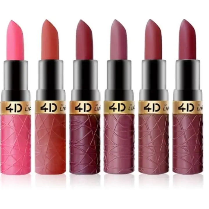 Traje de lápiz labial mate, Copa antiadherente de larga duración, brillo labial impermeable sin desvanecer, 6 piezas - 1