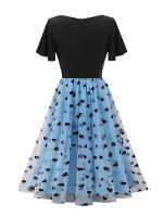 Elegante Vestido Largo con Volantes Retro Hepburn Estilo Vintage de los 50s-60s - details 5