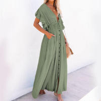 Nuevas blusas de color sólido, faldas largas, camisas de sol, vacaciones en la playa hawaiana - details 2