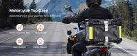 SucceBuy Maleta superior para motocicleta, caja trasera universal de aleación de aluminio con forro de cuero, apta para el 99% de los marcos de motocicletas - details 0
