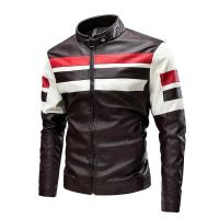 Chaqueta de Cuero de Motocicleta para Hombres Ajuste Delgado PU de Alta Calidad Moda Otoñal Casual - details 8