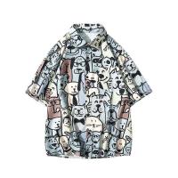 Camisas Casuales de Verano para Hombres Moda Urbana con Estampados de Dibujos Animados Hawaiian - details 4