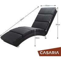 Chaise Longue Tumbona XXL London 186x89x55cm Sillón Ergonómico de Salón Oficina 180Kg Cuero Sintético Blanco - details 29