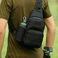 Mochila cruzada de hombro para hombre, bolsa de pecho, soporte para botella de agua, accesorios de viaje - details 3
