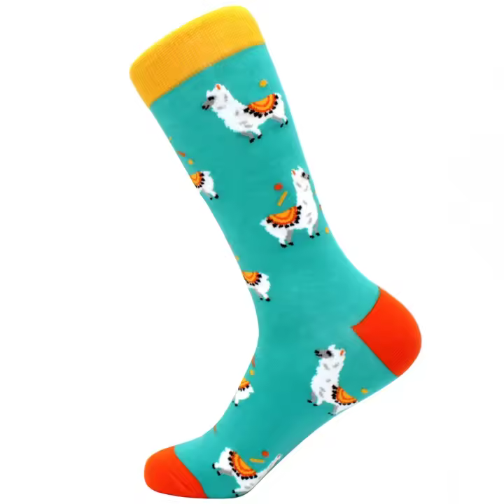 SJZDWYLZ Calcetines de Diversión de Impresión Animal Talla Grande para Hombres y Mujeres Algodón Combinado - 1