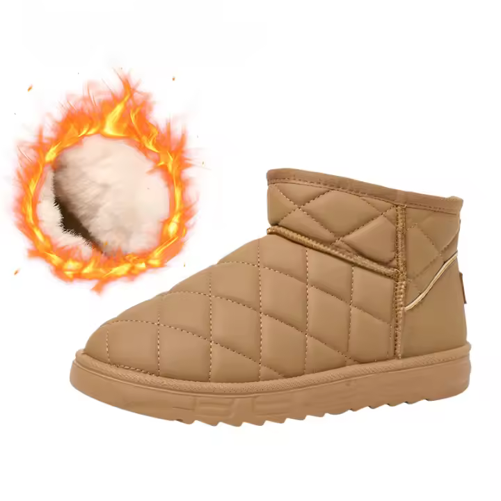 Botas de nieve de lana gruesa y cálida, zapatos de algodón versátiles e informales. - 1