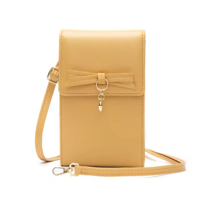 Bolso de Mujer Bandolera para Teléfono Mini Hecho de Cuero PU Bolsa de Hombro Portátil para Viajes Monedero Cartera para Niñas - 1