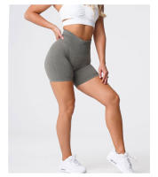 Pantalones cortos profesionales sin costuras para mujer, Shorts de licra, elásticos, transpirables, levantamiento de cadera, ocio, correr - details 2