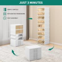 Caja de Zapatos Plegable Duradera 20 Piezas Organizables con Puertas Ajuste Aproximado hasta Tamaño 43 Muebles de Sala - details 8
