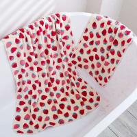 140x70cm fresa mano Coral Veet piel agradable suave toalla de playa grande chica corazón toallas de baño para adultos - details 4