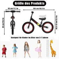 Bicicleta sin Pedales para Niños 16 Pulgadas de 3 4 5 6 7 Años Niña y Niño, Manillar y Sillín Ajustables, Ruedas de Goma, Cuadro de Acero al Carbono, hasta 45 kg - details 5