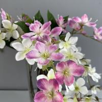 Jasmine artificiales verticales de 80cm, elegante y hermosa flor de jazmín de simulación, flor falsa de seda impresa en 3D de tacto Real - details 8