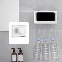 360 ° Caja giratoria para teléfono móvil para baño, soporte autoadhesivo impermeable para teléfono de ducha, soporte para teléfono móvil con pantalla táctil antiniebla - details 10
