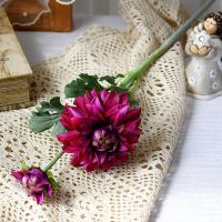Crisantemo Artificial de 2 cabezas, flor de Dalia de simulación elegante hecha a mano, flor de crisantemo de seda de tacto Real realista - details 8