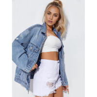 Vaqueros largos para mujer con agujeros, ropa de moda, novedad 2024 - details 1