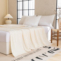 Bonenjoy-Manta a cuadros de Color sólido para el hogar, Sábana suave y cálida para la siesta, toalla de sofá, chal de viaje, regalo de alta calidad - details 18