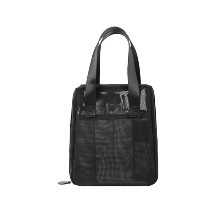 Bolsa de ducha de malla de gran capacidad, asa cómoda, malla/encaje, bolsa de malla plegable, apertura grande visible - 1