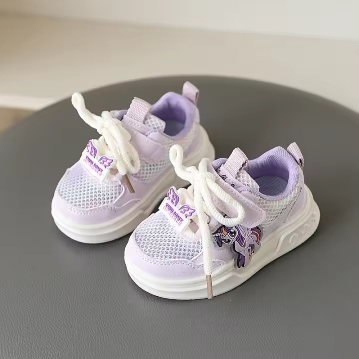 Zapatos de Malla Individuales Antideslizantes para Niñas Zapatillas Deportivas Casuales Versátiles de Moda para el Verano - 1