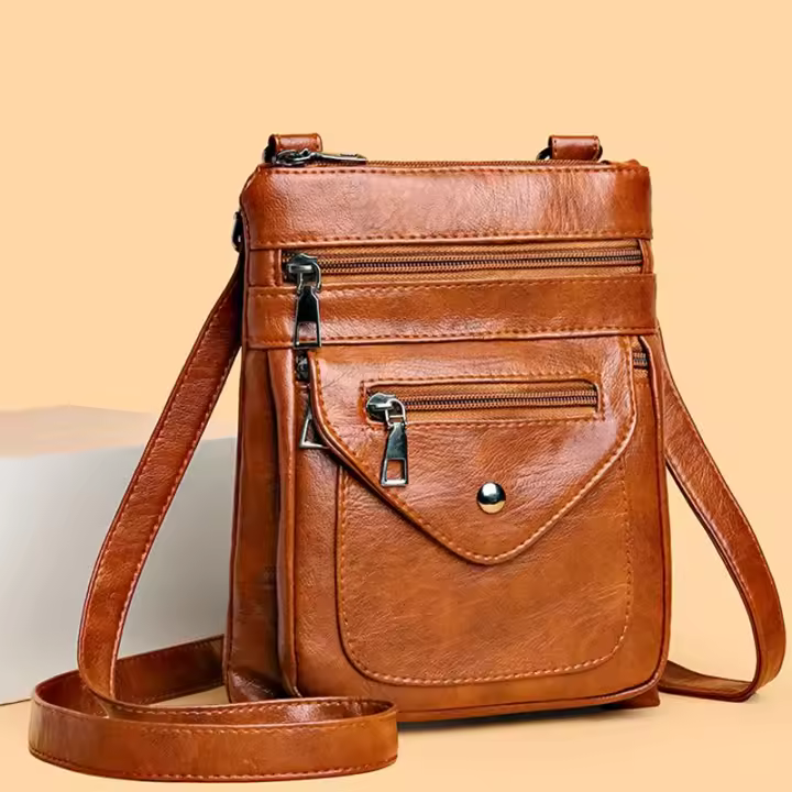 Bolso de hombro de mujer pequeño bolso de teléfono móvil bolso de hombro casual marrón, blanco, negro y gris - 1