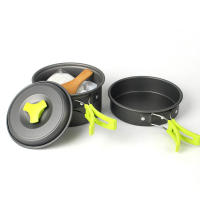 Cubiertos Portátiles para 2-3 Personas Juego de 6 Piezas de Cubierto de Olla y Cuchara para Camping al Aire Libre Senderismo Viajes Picnics Accesorios de Mesa - details 2