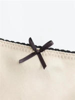 Falda Larga De Cintura Alta Para Mujer Mooyufon Textura De Satén Decoración De Lazo Vintage Chic Estilo Casual Polyester - details 9