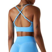 Sujetadores deportivos sin espalda cruzados con top de yoga para mujer - details 7