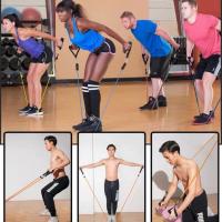 Exercise Band For Workout 11Pcs Set 150 Lbs Adjustable Elastic TPE With Handle Door Anchor Resistance Band For Men Full Set - details 1