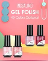 ROSALIND-Juego de esmaltes en Gel para uñas, Set de 4/5/6 piezas, con purpurina, para capa superior y Base semipermanente, LED UV - details 1