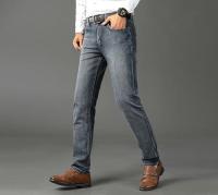 Vaqueros rectos informales azules y negros elásticos para piernas, modernos y clásicos, ropa de marca para hombre - details 7