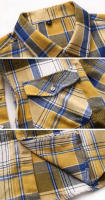 Camisa de manga larga a cuadros a rayas para hombre, camisas clásicas de oficina de un solo pecho, Camisa informal a la moda de otoño, 7XL - details 19