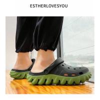 Sandalias planas para hombre, zapatos de EVA, zapatillas de jardín con plataforma, sandalias de verano para hombre, nuevas zapatillas deportivas para hombre, chanclas para exteriores, zuecos para el hogar - details 9