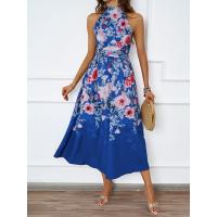 2025 Verano Europa Y Los Estados Unidos Las Mujeres Nueva Moda Cuello De Impresión De La Cintura Delgado Vestido Femenino - details 16