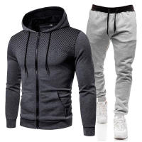 Sudadera con capucha de lunares de felpa para hombre y mujer, sudadera y pantalones de chándal de Color sólido, 2024 - details 4