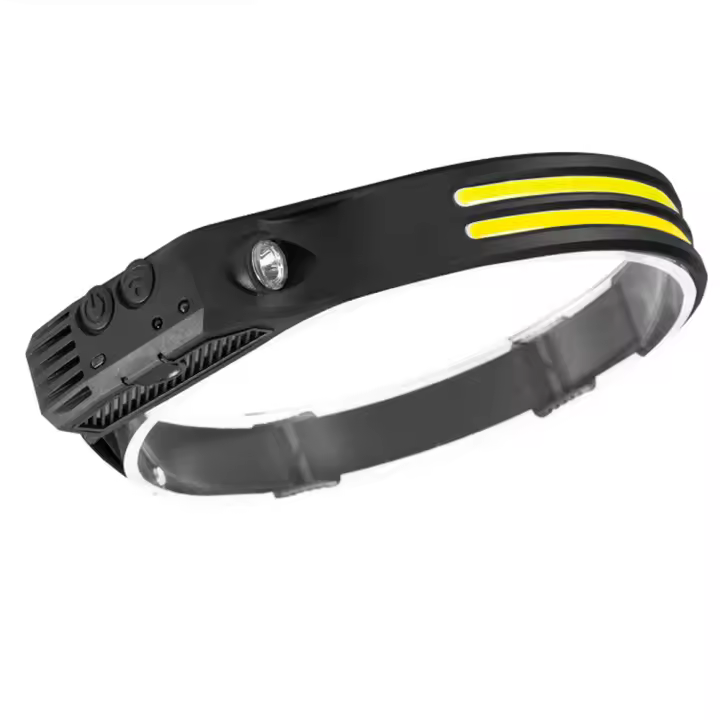 Linterna frontal LED con múltiples engranajes, luz frontal con Sensor recargable de alto brillo, Ideal para pesca nocturna de aventura - 1