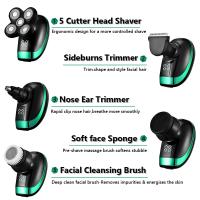 Afeitadora Eléctrica Recargable 5 en 1 para Hombres con Barba Máquina de Afeitar Resistente al Agua con Carga Rápida Uso Seco y Húmedo - details 3
