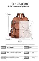 Tendencia de primavera PU Bolso para mujer Mochila para mujer Multifuncional - details 5