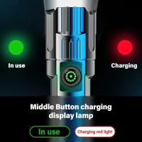 Linterna LED Súper Brillante Recargable por USB con Zoom Táctico Potencia de Enfoque Alta - details 3