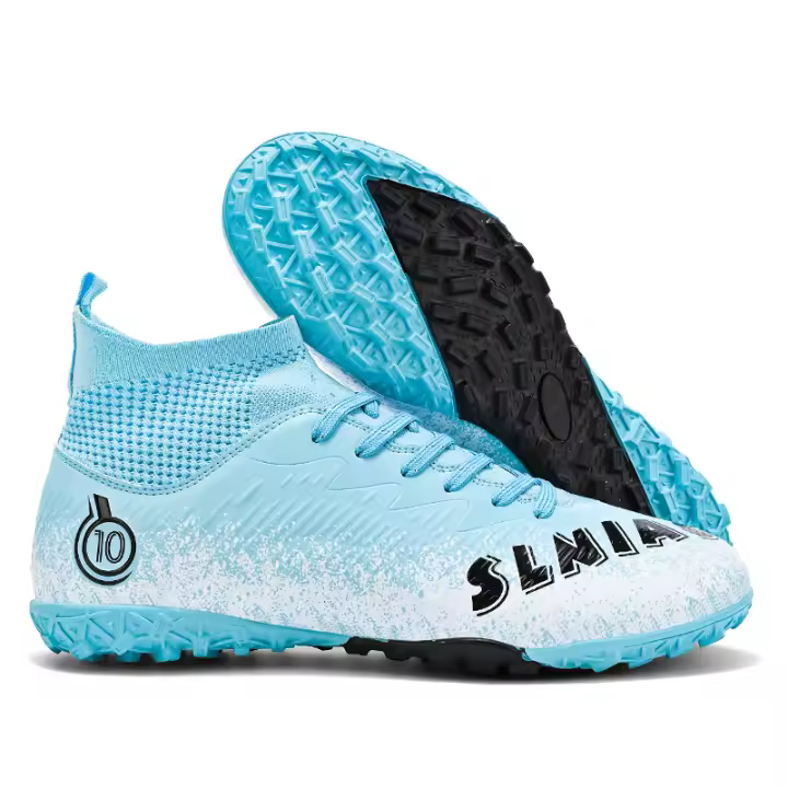 Zapatos de fútbol de marca para hombres, botas de fútbol de tobillo alto, hierba antideslizante al aire libre, zapatillas de deporte de partido de entrenamiento Multicolor, TF/FG - 1